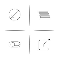 Interface simple linear icon set.Simple outline icons