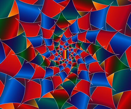 Abstract hexogen of colorful
