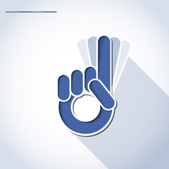 No pointer finger,  symbol