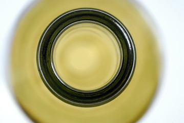 Bottleneck, bottle of wine, white wine