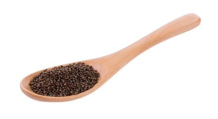 Perilla herb seed on white background