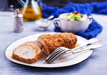 rolls of chicken fillet