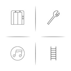 Industry simple linear icon set.Simple outline icons