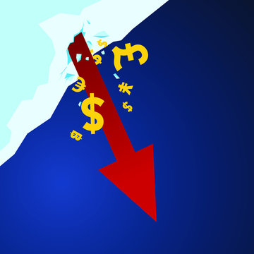 stock market Arrow down
