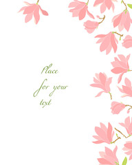 Obraz premium Hand drawn magnolias