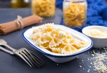 Pasta sprinkled with cheese