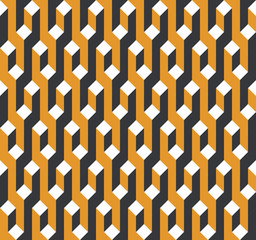 Vector seamless pattern. Modern stylish abstract texture. Repeating geometric tiles from striped elements.