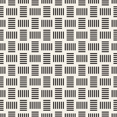Trendy monochrome twill weave Lattice. Abstract Geometric Background Design. Vector Seamless Pattern.