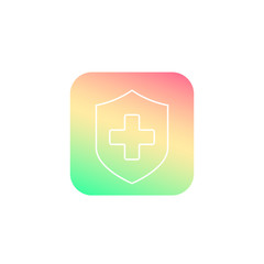 Fototapeta premium health insurance icon, line art
