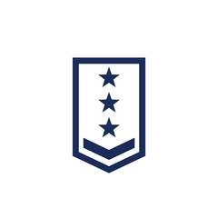 Military rank, army epaulettes icon