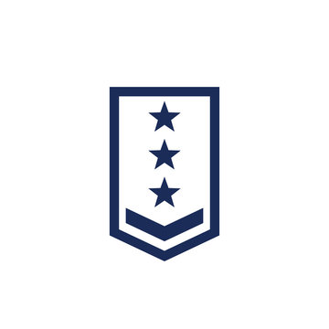 Military rank, army epaulettes icon
