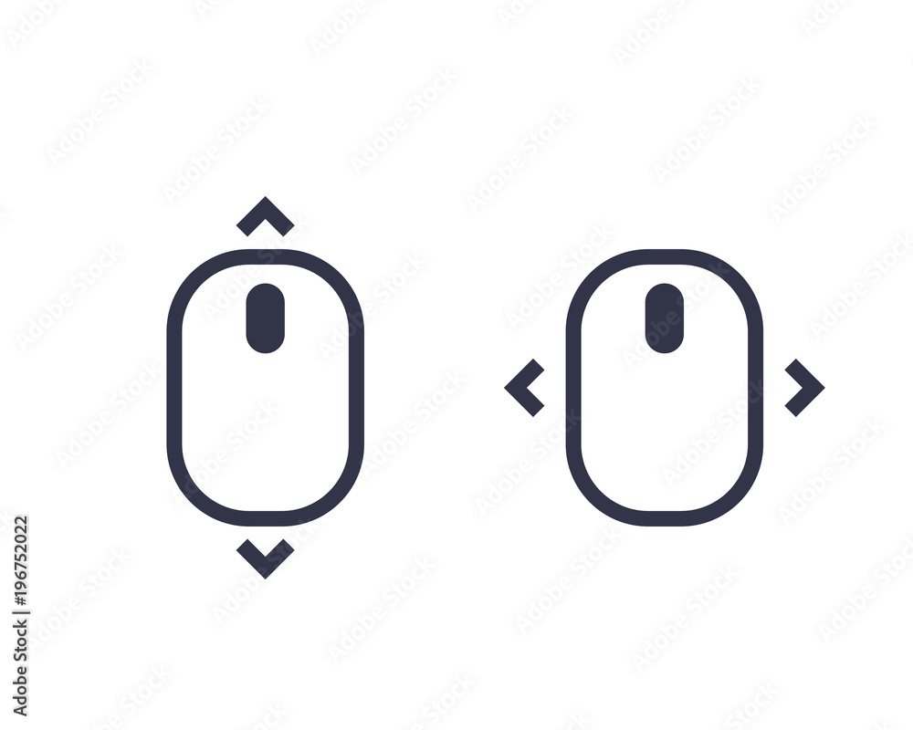 Poster scroll with mouse icons