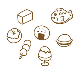 和菓子のイラスト素材