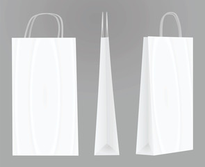 White paper bag. vector illustration