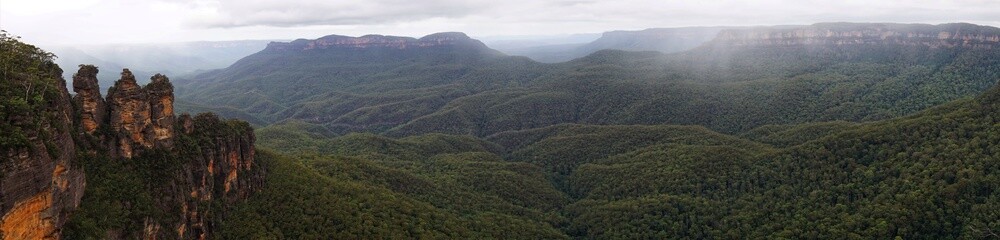 Fototapeta na wymiar Katoomba in den Blue Mountains, Australien
