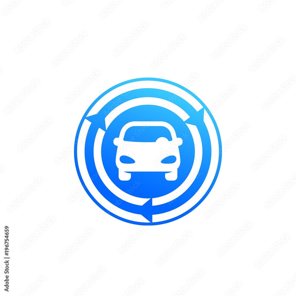 Canvas Prints carsharing service vector icon for apps and web