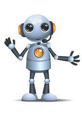 Fototapeta premium little robot call service operator