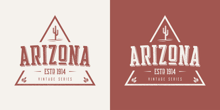Arizona state textured vintage vector t-shirt and apparel design
