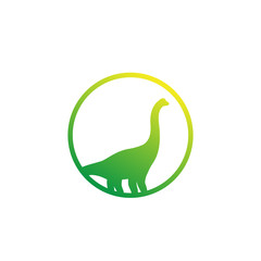 dinosaur, sauropod vector logo isolated on white © nexusby