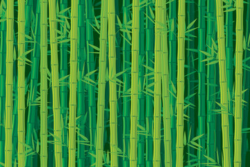 Obraz premium Green bamboo background. Vector illustration