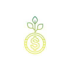 seed money icon, linear