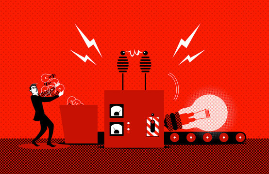 From small ideas big sum. Factory on manufacture of of ideas