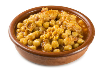 Garbanzos con callos de ternera
