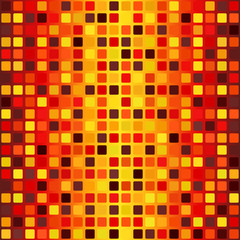Square pattern. Seamless vector tile background in autumn colors
