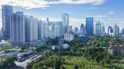Apartment and office buildings at Jakarta Central Business District area