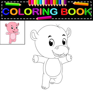 hippo coloring book