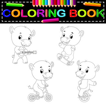 hippo coloring book
