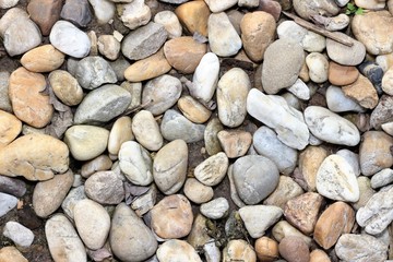 small pebbles on the shore
