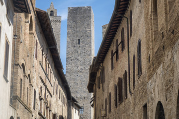 San Gimignano, Siena, at morning