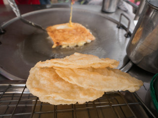 Roti Cook Flying Roti on The Cart