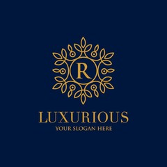 Luxury Logo template in vector for Restaurant, Royalty, Boutique, Cafe, Hotel, Heraldic, Jewelry, Fashion and other vector illustration