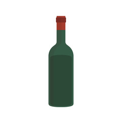 Wine bottle flat design icon