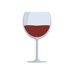Wine glass flat design icon