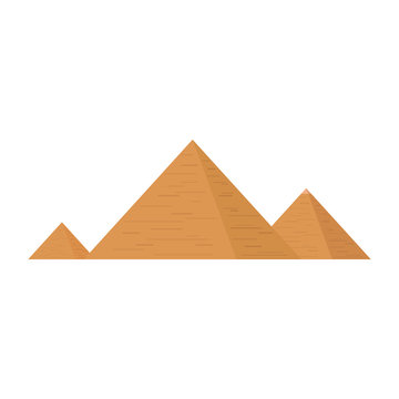 Pyramids flat design icon