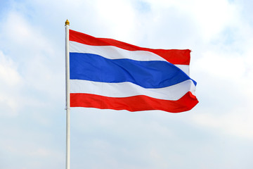 Fototapeta na wymiar Thailand national flag, Bangkok