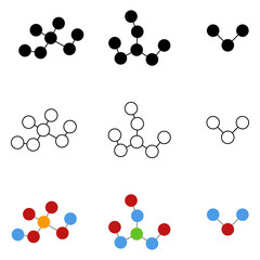 Vector Set of Molecular Connection Icons