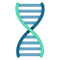 Vector Color DNA Icon. Deoxyribonucleic Acid Symbol