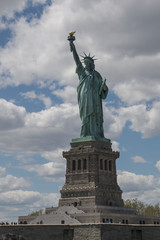 Fototapeta na wymiar Statue of Liberty center right view. 