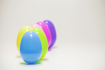 Plastic Easter Eggs in pastel colors collection