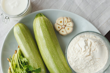 Ingredients for salad of garnish