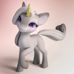 lovely unicorn cartoon © DM7