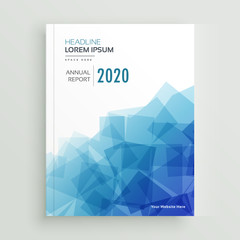 abstract blue business brochure annual report page design