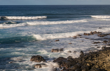 Ocean Waves Along the Maui Coastline