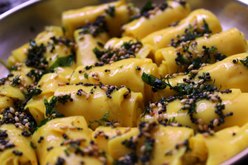 Khandavi - A Gujarati Dish