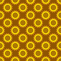 Shweshwe pattern yellow