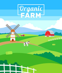 organic farm vertical banner design